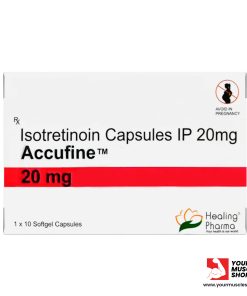 ACCUTANE (ISOTRETINOIN CAPSULES IP) 20 MG / PER TAB – [ 10 CAPSULES STRIP] - HEALING PHARMA