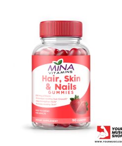 HAIR, SKIN & NAILS GUMMIES ( 2500 MCG BIOTIN PER GUMMIES ) 90 GUMMIES BOTTLE - MINA VITAMINS
