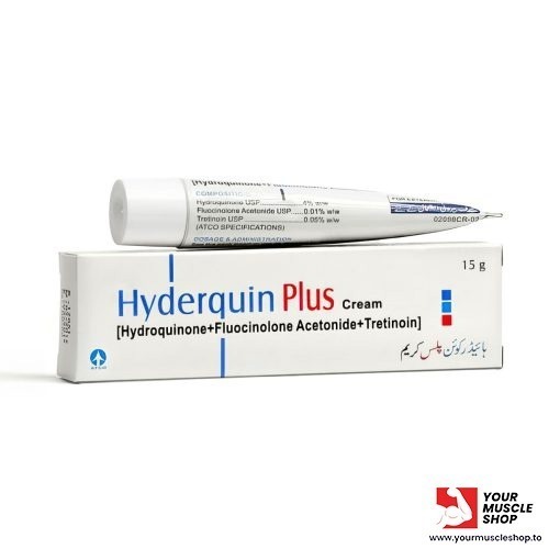 HYDERQUIN PLUS CREAM ( HYDROQUINONE USP + FLUOCINOLONE ACETONDIE USP + TRETINOIN USP ) 1 TUBE / 15GRAMS - ATCO LABS