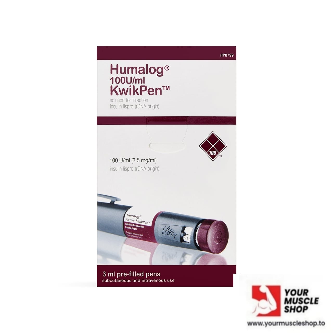 HUMALOG 100 U/ml(1 INSULIN PEN ) KWIKPEN LILLY ( WITH PEN NEEDLES) - Image 2