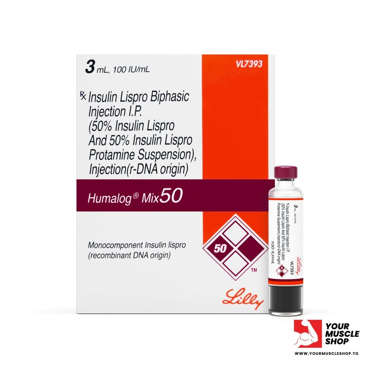 HUMALOG 100IU MIX-50 REFILL CARTRIDGE 3ML - Lilly