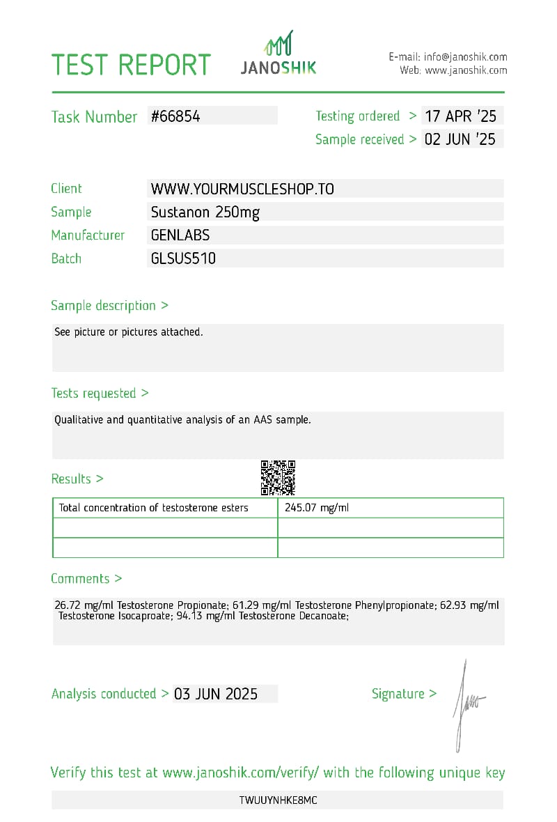 SUSTANON 250MG / PER ML – GENLABS - Image 3