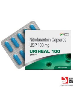 URIHEAL 100MG ( NITROFURANTOIN ) - 100MG/ CAPSULE - [10 CAPSULES STRIP ] - HEALING PHARMA