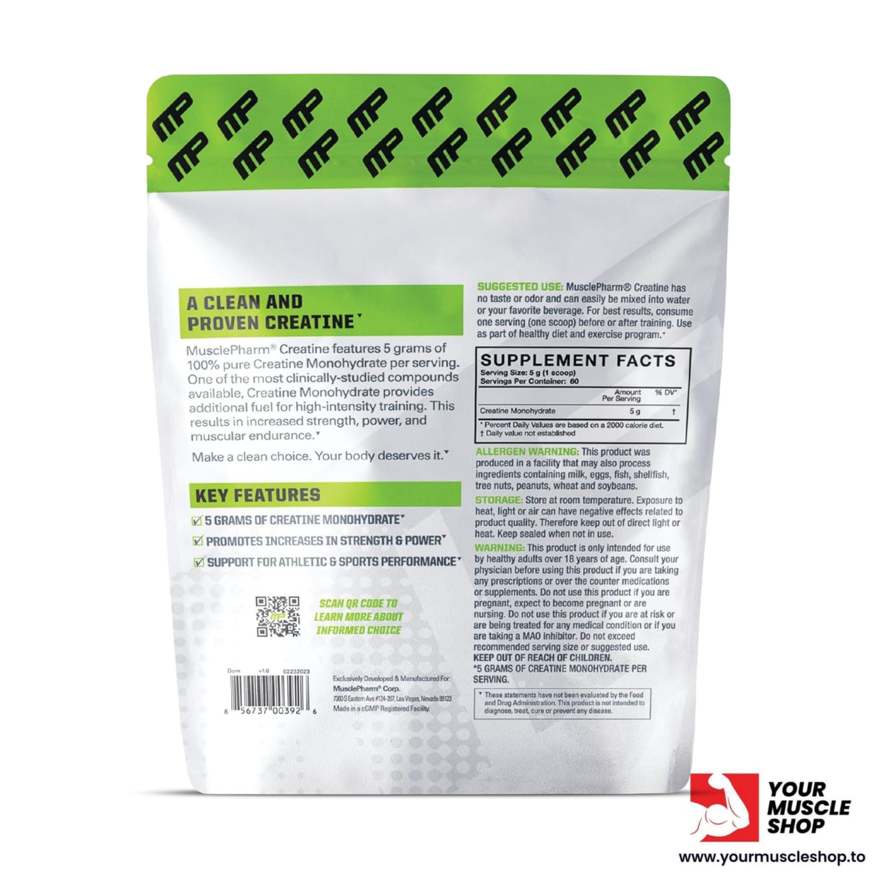 CREATINE 300 GM - MUSCLEPHARMA - Image 2