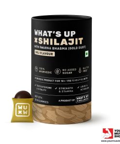 WHAT’S UP WELLNESS SHILAJIT GUMMIES 200 MG RESIN WITH 24 CARAT GOLD DUST - 30 GUMMIES (TAMRIND FLAVOUR)