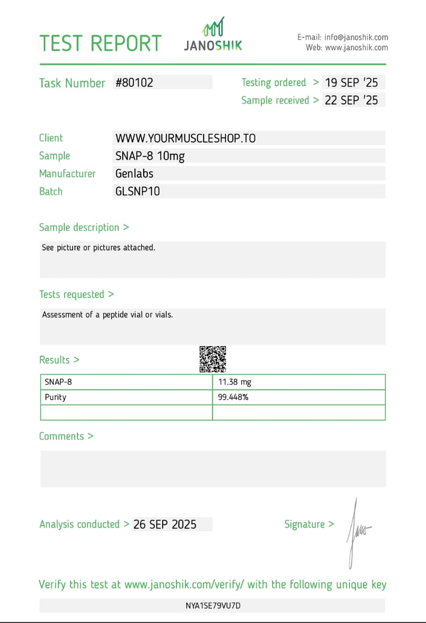 SNAP-8 10MG VIAL – GENLABS - Image 2