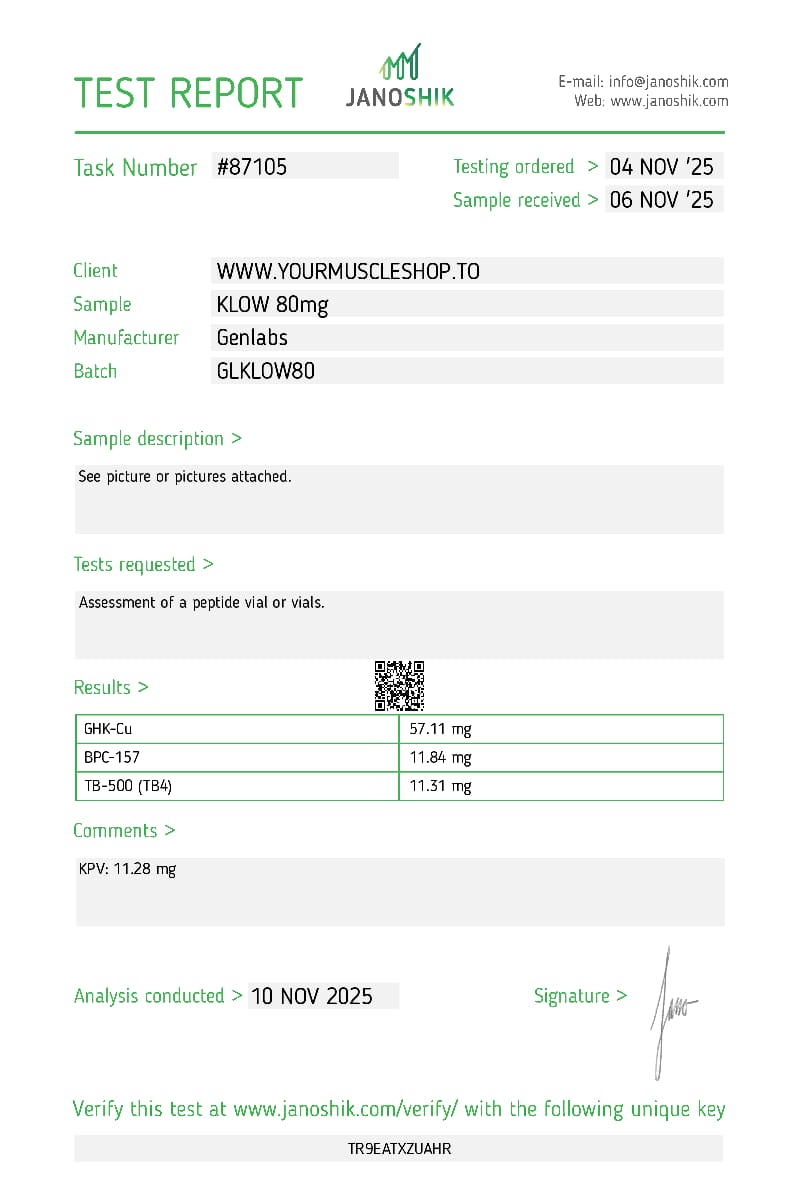 KLOW 80MG VIAL - GENLABS - Image 2